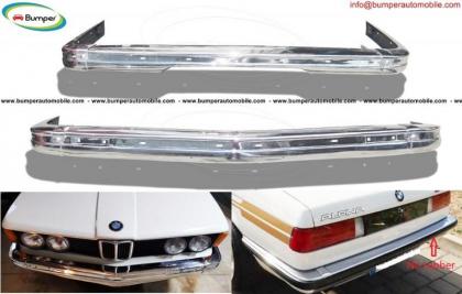 BMW E21 bumper (1975 - 1983) by stainless steel (BMW E21 Stoßfänger) One set includes:  One front 