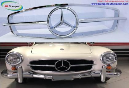 FRONT GRILL AND STAR W121 190SL (55-63) STAINLESS STEEL POLISHED